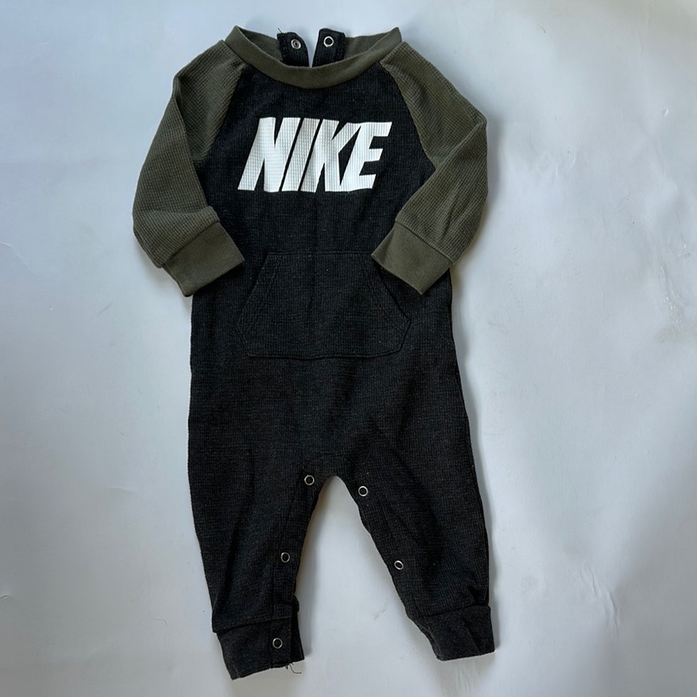 Nike Kids Black and Green Romper